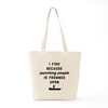 CafePress I Fish Because Punching People Is Frowned Tote Bag