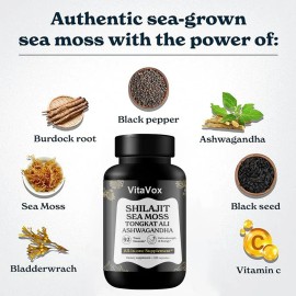 Moss Shilajit 120 Capsules Anti-envejecimiento