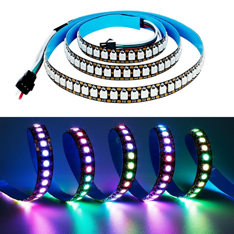 TOPAI WS2812B RGB LED Pixel Strip 1M 144LEDs, Individually Addressable