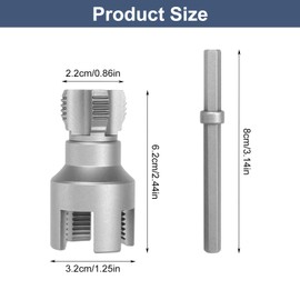 Rohrgewindeschneider, Interner Externer Gewindeöffner Pipe Threader Kit, PVC Rohrgewindeschneider Gewindeschneider Set Rohr Gewindebohrer für Elektrische Bohrmaschinen