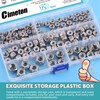 Cimeton 120Pcs 1/4-20 5/16-18 3/8-16 8-32 10-24 Hex Lock Nuts