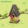 Edible Birdhouse - Birdseed Bird Feeder, Wooden Birds House Covered