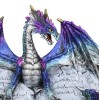 Guardian Of Bibliography Purple Blue Dragon Emerging Out Of Spell