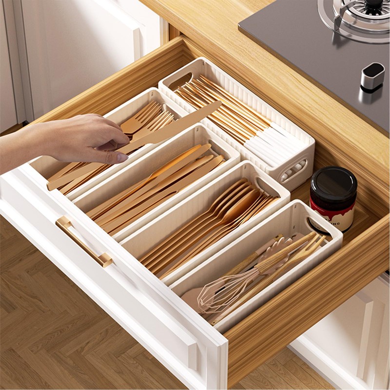 Collapsible Plastic Storage Baskets 2-Pack, Narrow Organizer Bins