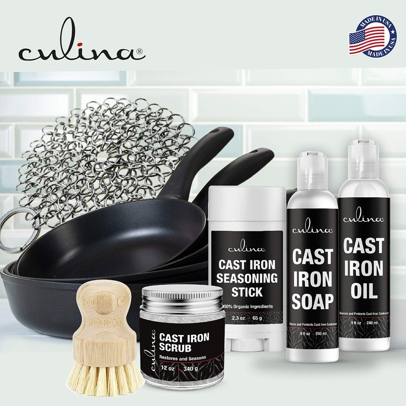 Culina Cast Iron Soap & stick & Conditioning Oil &
