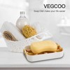 Durable Bamboo Soap Dish with Drainage - Natural Soap Holder