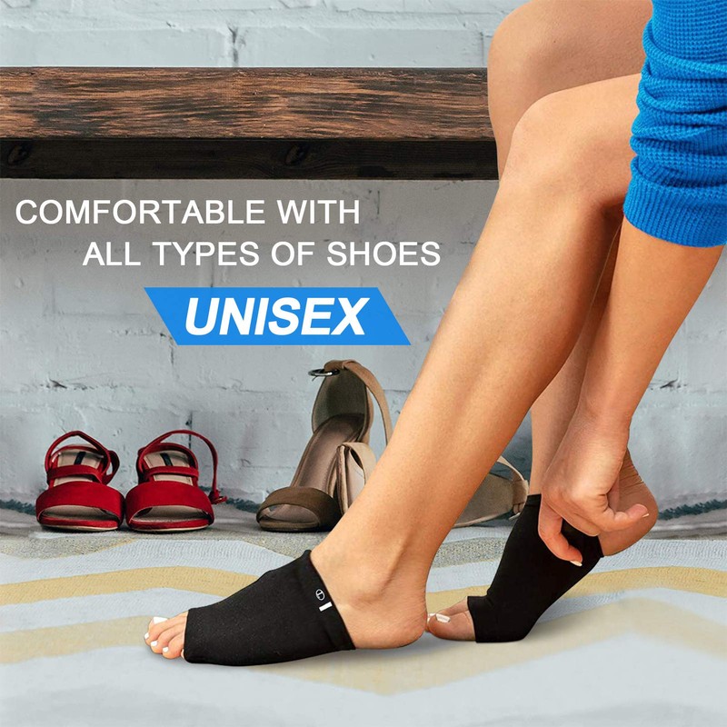 Ailaka 2 Pairs Compression Arch Support Sleeves, Padded Foot Braces