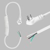 Iron Forge Cable 15 Amp White Replacement Coiled Extension Cord