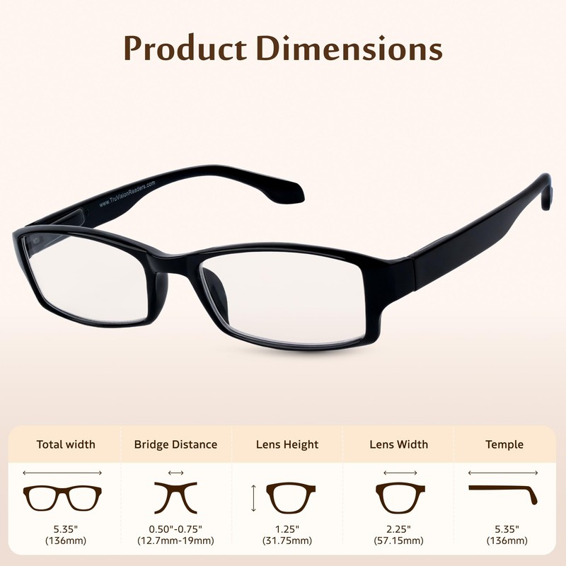 TruVision Readers 9501HP 1 Black 1.25