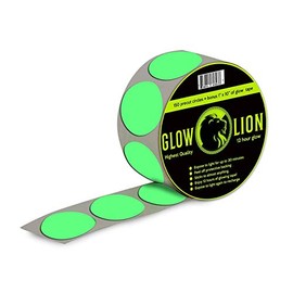 Glow in The Dark Tape Dots/Circles Stickers, Huge Roll of 150 Dots, Great for Kids Walls, Parties, Bikes, Kids Wagons, Shoes