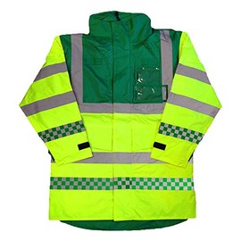 Paramedic Yellow Hi Vis Parka Jacket Reflective, Waterproof, Conforms to EN20471 Class 3, Ambulance, EMT, Emergency, By Brook Hi Vis, Medium