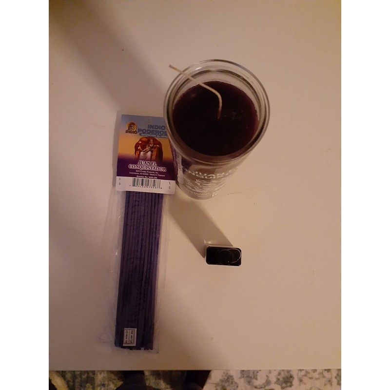 High John The Conqueror 7 Day Unscented Purple Candle in