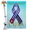 USA Decoration Pray for Cuba House Flag Eagle Set Support