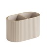 KINGFOM Makeup Brush Holder Organizer with Divider, PU Leather Vanity