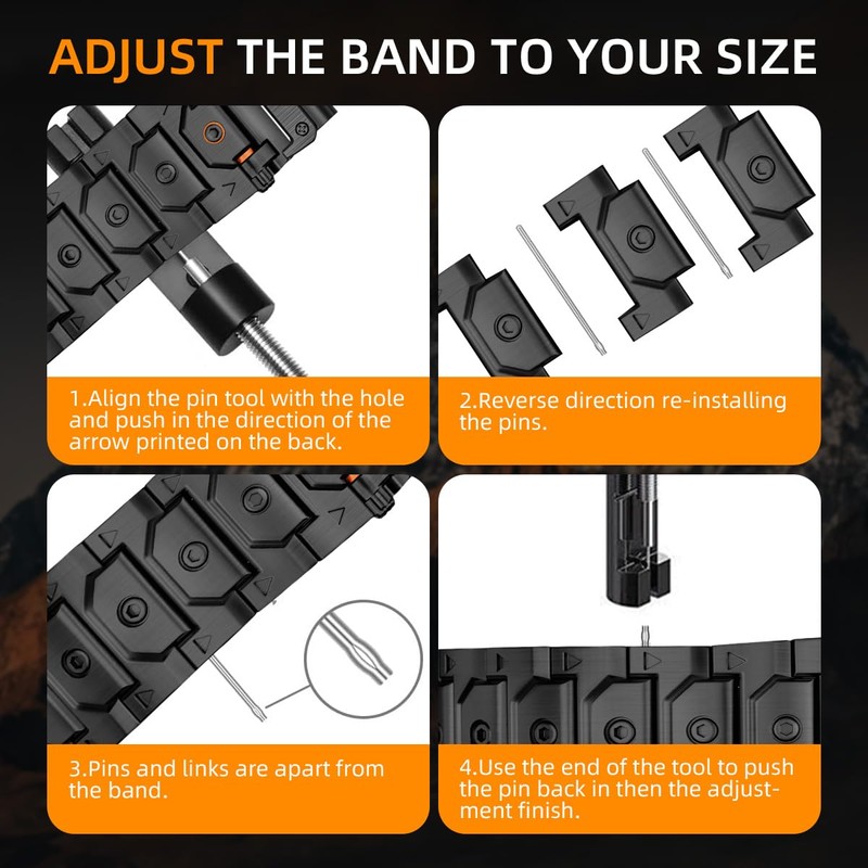 22mm Titan Steel Bands Compatible for Fenix 8 47mm/7/6/5 Band,Quick