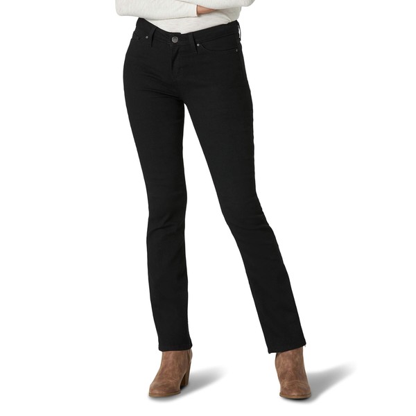 Lee Women's Regular Fit Bootcut Jean, Black, 8 Petite