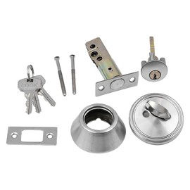 ZONADAH Door Handles Door Latch with 3 Keys Stainless Steel Dead Bolt Door Lock Handle Lockset Anti-Theft Cabinet Locks Door Knob Cabinet Lock for Bedroom Bathroom