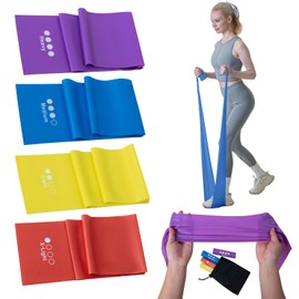Good Nite Resistance Bands Set Exercise Bands 4 Levels of Resistance Bands Set with Carrying Bag for Fitness Strength Training Pilates Yoga Gym