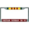 Vietnam Veteran Any Years Chrome License Plate Frame