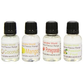 Cupcake World Intense Food Flavourings Exotic Fruits Pack 28.5 ml (Pack of 1, Total 4 Flavours)