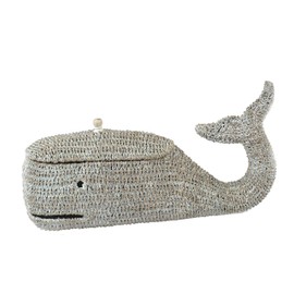 Creative Co-Op Bankuan Rope Whale Box with Lid