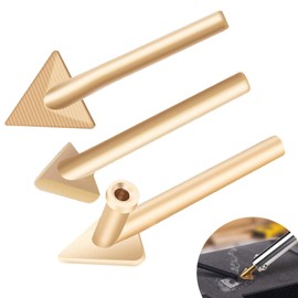 PAVIKE Soldering Iron Parts, Set of 3, Replacement Soldering Tip, Triangle Welding Head, Brass, 3 Sizes, Plastic Repair