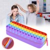 Waterproof Rainbow Push Bubble Stationery Box Silicone Decompression Toy Rectangle