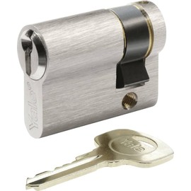 Yale 10-0251-0030-00-2101 250-Serie Euro-Profilzylinder – Hälfte – 30 – vernickelt Profile Cylinder, Nickel-Plated