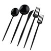 Novelty Modern Flatware Cutlery Combo Set (Black, 80)