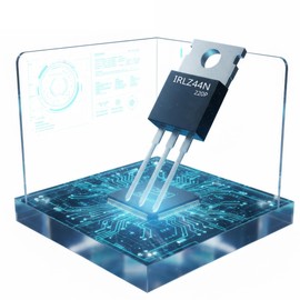 10 Pcs IRLZ44N Logic Level MOSFET Transistors, N-Channel Power Hexfet 55V 47A TO-220 Socket, Includes Plastic Storage Box for Arduino, Raspberry Pi, PWM Motor Control