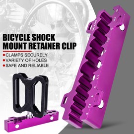 EVTSCAN Aluminium Alloy 1 Pair Bicycle Axle Vise Jaws Clamps Tool, with 11 Size Holes for 5 to 16mm Axles, for Holding Wheel Hub Axle, Pedal Spindle, Suspension Fork Tube, for Bike Maintenance Repair