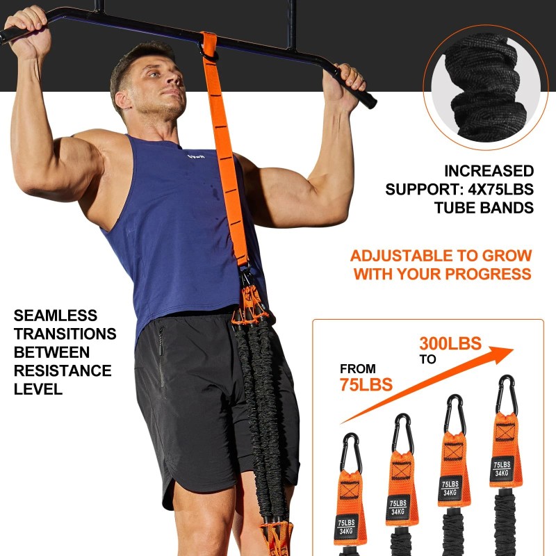 HAS Pull Up Assistance Bands Set - 4 Heavy Duty
