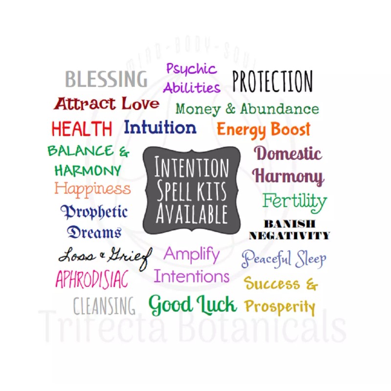 Trifecta Botanicals PROTECTION Intention Spell Kit ~ Herbs / Salt