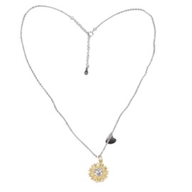 Flower Rhinestone Pendant Necklace Women Exquisite Fashionable Silver Letter A Pendant Necklace Jewelry