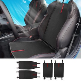 KUNGKIC for Toyota GR86 Subaru BRZ 2021 2022 2023 2024 2025 Mesh Car Seat Cover Set Breathable Cooling Front Seats Covers for All Season Interior Accessories Black