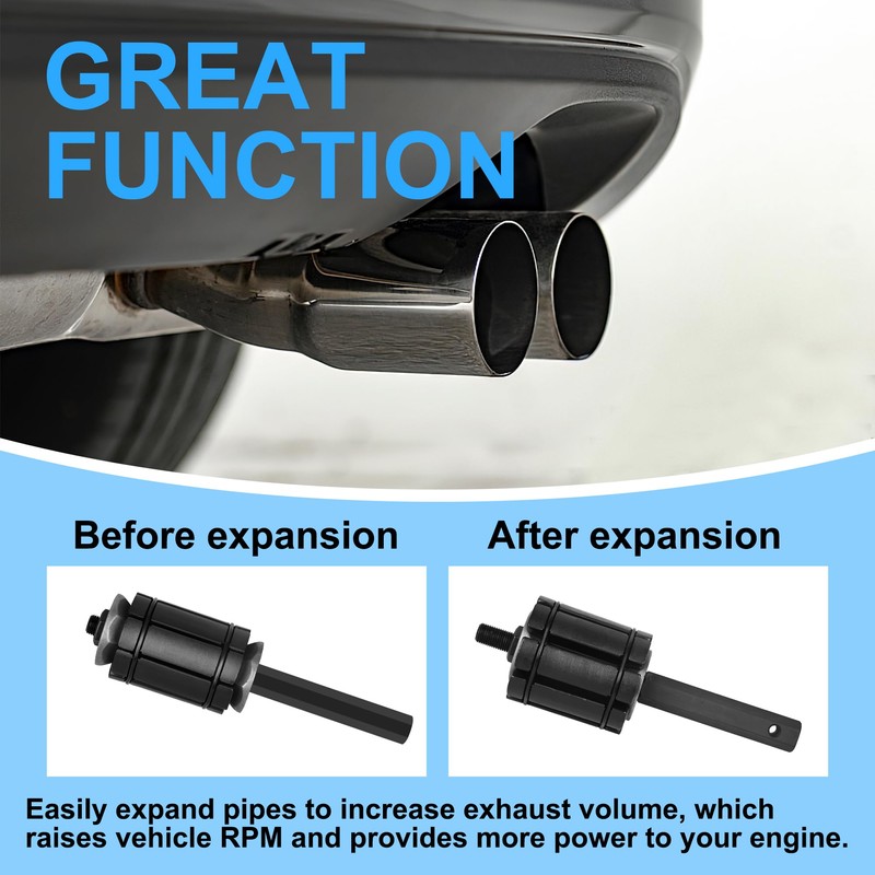 3 Pcs Tail Pipe Expander Kit (1-1/8" to 3-1/2") for