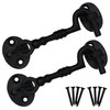 Cabin Hook and Eye Black Cast Iron Heavy Duty 100mm/4