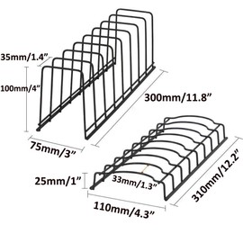 MINGFANITY Small Dish Drainer,Stainless Steel Bowl Drying Rack for Kitchen Counter Organizer Storage, Storage Shelf, Black