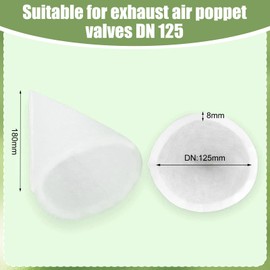 VAIGU:OA Pack of 20 Cone Filters DN 125-8 mm Thickness G4 Filter Ventilation System, Length 180 mm Filter Mats Compatible with Zehnder, Helios, Maico, Pluggit