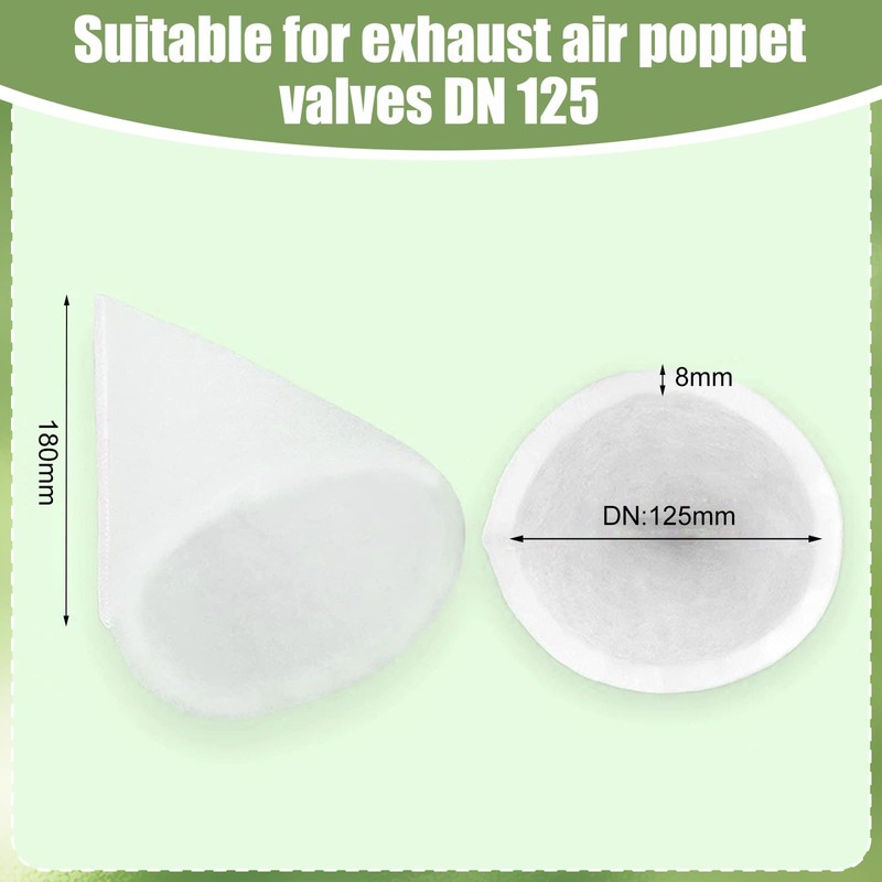 VAIGU:OA Pack of 20 Cone Filters DN 125-8 mm Thickness