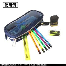 Kutsuwa Puma Pencil Case See-Through Clear Navy PM314NB