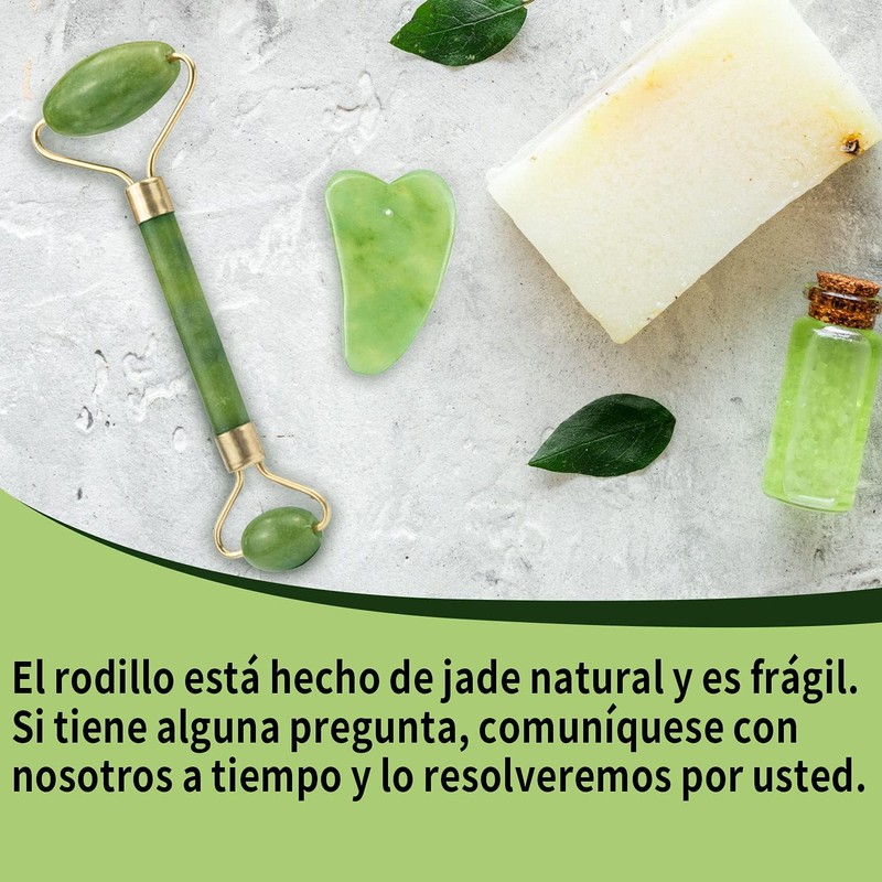 Set de Masaje Facial 5 en 1, Rodillo de Hielo,
