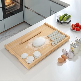 Bamboo Cutting Board Double Sided 28” x 18” with Juice Groove, Large Wooden Cutting Boards for Kitchen, Wood Chopping Board with Side Handles for Fruit, Meat, Kneading Dough