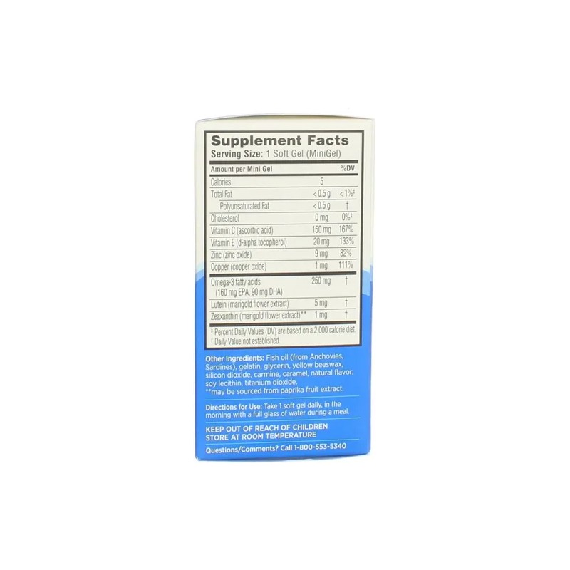 100gels Vitaminas Lutein Zeax Om3 /p Ojos Ocuvite Adulto 50+