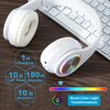 HBYCDSTF Led Bluetooth Headphones, Foldable Wireless Bluetooth Headphones, Wired HiFi