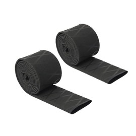 FUNOMOCYA 2pc Non- Handle Wrap Tube Insulation Grip Cover for Fishing Rods Rackets Sports Equipment Black