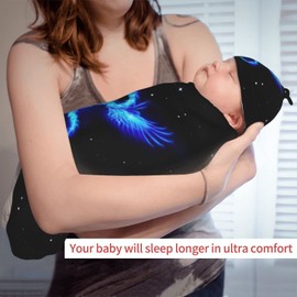Fire Dragon Starry Sky Baby Stuff Newborn Swaddle and Hat Set Stretchy Soft Funny Baby Receiving Blanket Gifts for Infant Baby Boy Girl