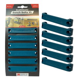 StealthMounts Bench Belt XL - Universal Tool Holder | Bench Belt Extra Large Set | Perfect Tool Hanger Storage Dock for Power Tools, Tape Measures and Belt Clips… (Blue)