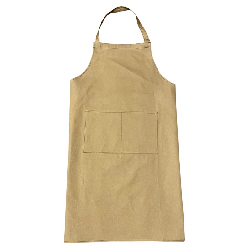 Cotton Bib Apron Split Pocket & Adjustable Neck Adults Home