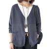 Doors Women's Knit Cardigan Short, Casual, V-Neck, Overlay, Layered, Autumn,